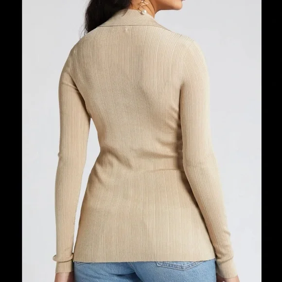 Open Edit Johnny Collard Ribbed Cardigan🥯 - Picture 7 of 11